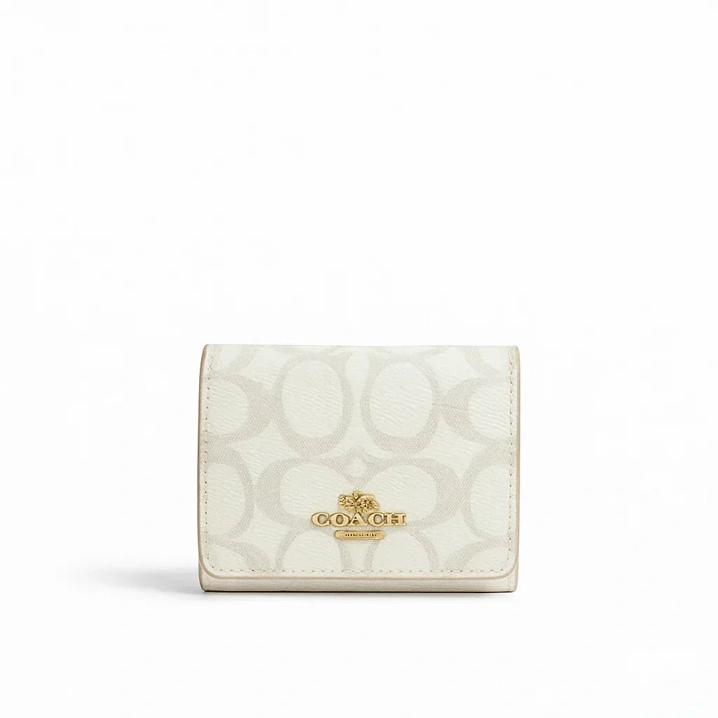 The Signature Card Holder Wallet – Gold/Ivory