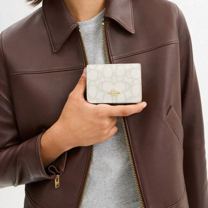 The Signature Card Holder Wallet – Gold/Ivory